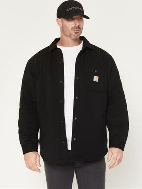 Carhartt Rain Defender Loose Fit Heavyweight Quilted Snap Front Shirt Jacket 3XL